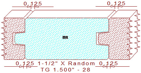 Tongue & Groove 1-1/2" - 28 Tongue & Groove 1-1/2" - 28