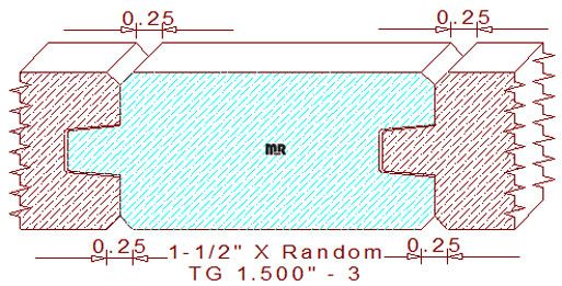 Tongue & Groove 1-1/2" - 3 Tongue & Groove 1-1/2" - 3