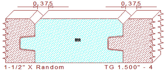 Tongue & Groove 1-1/2" - 4 Tongue & Groove 1-1/2" - 4