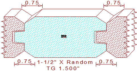 Tongue & Groove 1-1/2" Tongue & Groove 1-1/2"