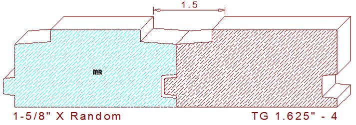 Tongue & Groove 1-5/8" - 4 Tongue & Groove 1-5/8" - 4