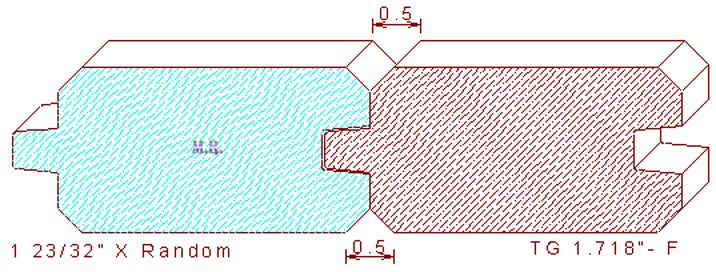 Tongue & Groove 1-23/32" 