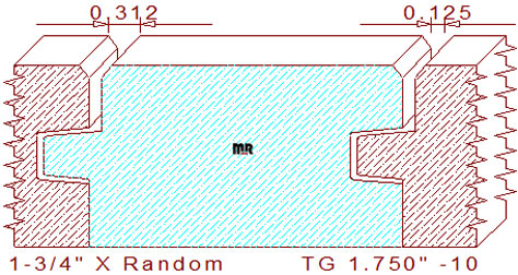 Tongue & Groove 1-3/4" - 10 Tongue & Groove 1-3/4" - 10