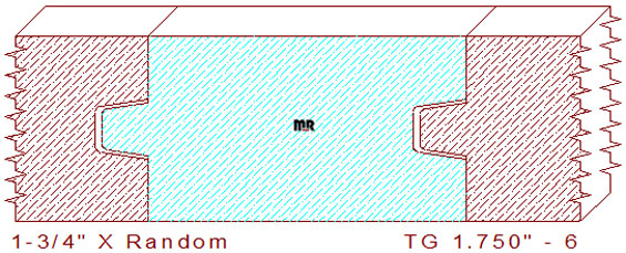 Tongue & Groove 1-3/4" - 6 Tongue & Groove 1-3/4" - 6