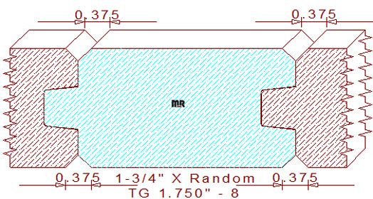 Tongue & Groove 1-3/4" - 8 Tongue & Groove 1-3/4" - 8