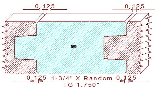 Tongue & Groove 1-3/4" Tongue & Groove 1-3/4"