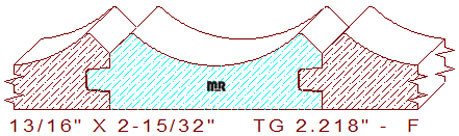 Tongue & Groove 2-7/32" Tongue & Groove 2-7/32"