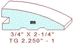 Flooring Reducer 2-1/4" - 1 Flooring Reducer 2-1/4" - 1