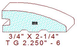 Flooring Reducer 2-1/4" - 6 Flooring Reducer 2-1/4" - 6