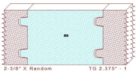 Tongue & Groove 2-3/8" - 1 Tongue & Groove 2-3/8" - 1