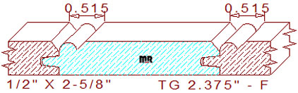 Tongue & Groove 2-3/8" Tongue & Groove 2-3/8"