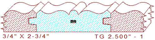 Tongue & Groove 2-1/2" - 1 Tongue & Groove 2-1/2" - 1