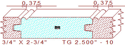 Tongue & Groove 2-1/2" - 10 Tongue & Groove 2-1/2" - 10
