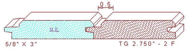 Tongue & Groove 2-3/4" - 2 Tongue & Groove 2-3/4" - 2
