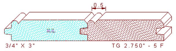 Tongue & Groove 2-3/4" - 5 Tongue & Groove 2-3/4" - 5