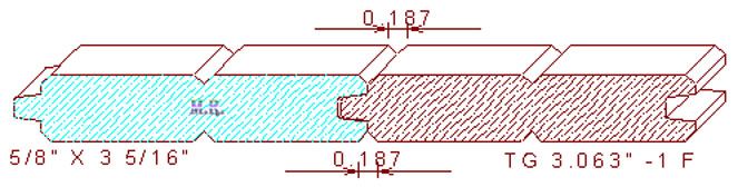 Tongue & Groove 3-1/16" - 1 Tongue & Groove 3-1/16" - 1