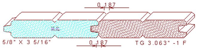 Tongue & Groove 3-1/16" - 1