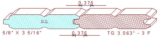 Tongue & Groove 3-1/16" - 3 Tongue & Groove 3-1/16" - 3