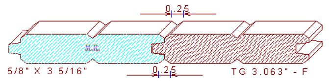 Tongue & Groove 3-1/16" Tongue & Groove 3-1/16"