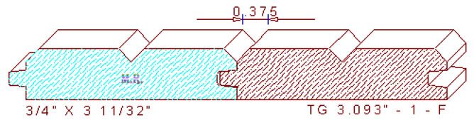 Tongue & Groove 3-3/32" - 1 Tongue & Groove 3-3/32" - 1