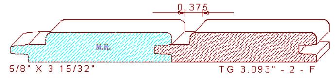Tongue & Groove 3-3/32" - 2 Tongue & Groove 3-3/32" - 2