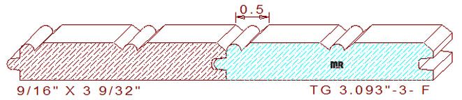 Tongue & Groove 3-3/32" - 3 Tongue & Groove 3-3/32" - 3