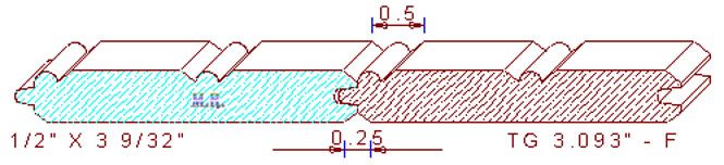 Tongue & Groove 3-3/32" 