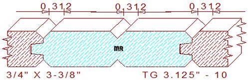 Tongue & Groove 3-1/8" - 10