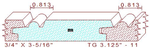 Tongue & Groove 3-1/8" - 11 Tongue & Groove 3-1/8" - 11