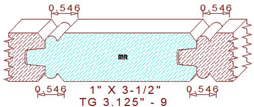 Tongue & Groove 3-1/8" - 9