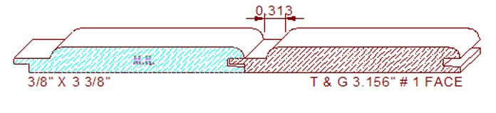 Tongue & Groove 3-5/32" - 1 Tongue & Groove 3-5/32" - 1