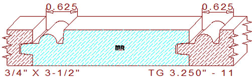 Tongue & Groove 3-1/4" - 11