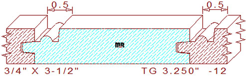 Tongue & Groove 3-1/4" - 12