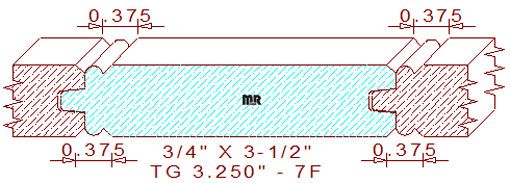 Tongue & Groove 3-1/4" - 7