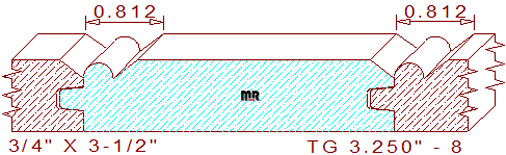 Tongue & Groove 3-1/4" - 8