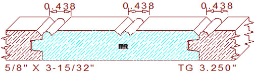 Tongue & Groove 3-1/4" Tongue & Groove 3-1/4"