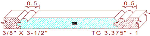 Tongue & Groove 3-3/8" - 1 Tongue & Groove 3-3/8" - 1