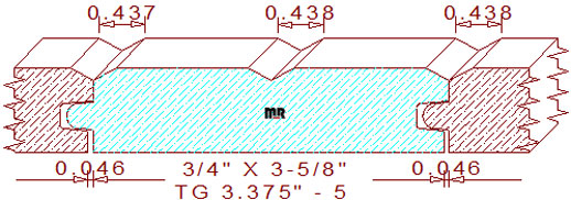 Tongue & Groove 3-3/8" - 5 Tongue & Groove 3-3/8" - 5