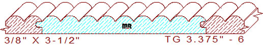 Tongue & Groove 3-3/8" - 6 Tongue & Groove 3-3/8" - 6
