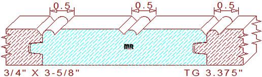 Tongue & Groove 3-3/8"