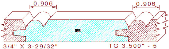 Tongue & Groove 3-1/2" - 5 Tongue & Groove 3-1/2" - 5