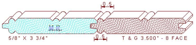 Tongue & Groove 3-1/2" - 8 Tongue & Groove 3-1/2" - 8