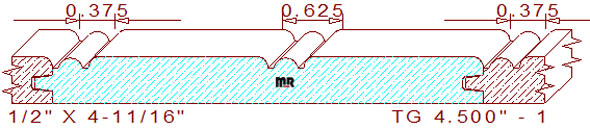 Tongue & Groove 4-1/2" - 1 Tongue & Groove 4-1/2" - 1