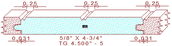 Tongue & Groove 4-1/2" - 5 Tongue & Groove 4-1/2" - 5