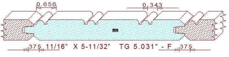 Tongue & Groove 5-1/32"