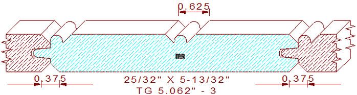Tongue & Groove 5-1/16" - 3 