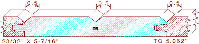 WP-18 Tongue & Groove 5-1/16" WP-18 Tongue & Groove 5-1/16"