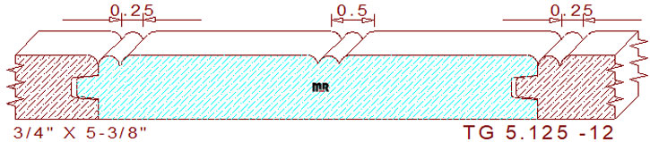 Tongue & Groove 5-1/8" - 12