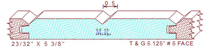 Tongue & Groove 5-1/8" - 5 Tongue & Groove 5-1/8" - 5