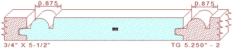 Tongue & Groove 5-1/4" - 2 Tongue & Groove 5-1/4" - 2